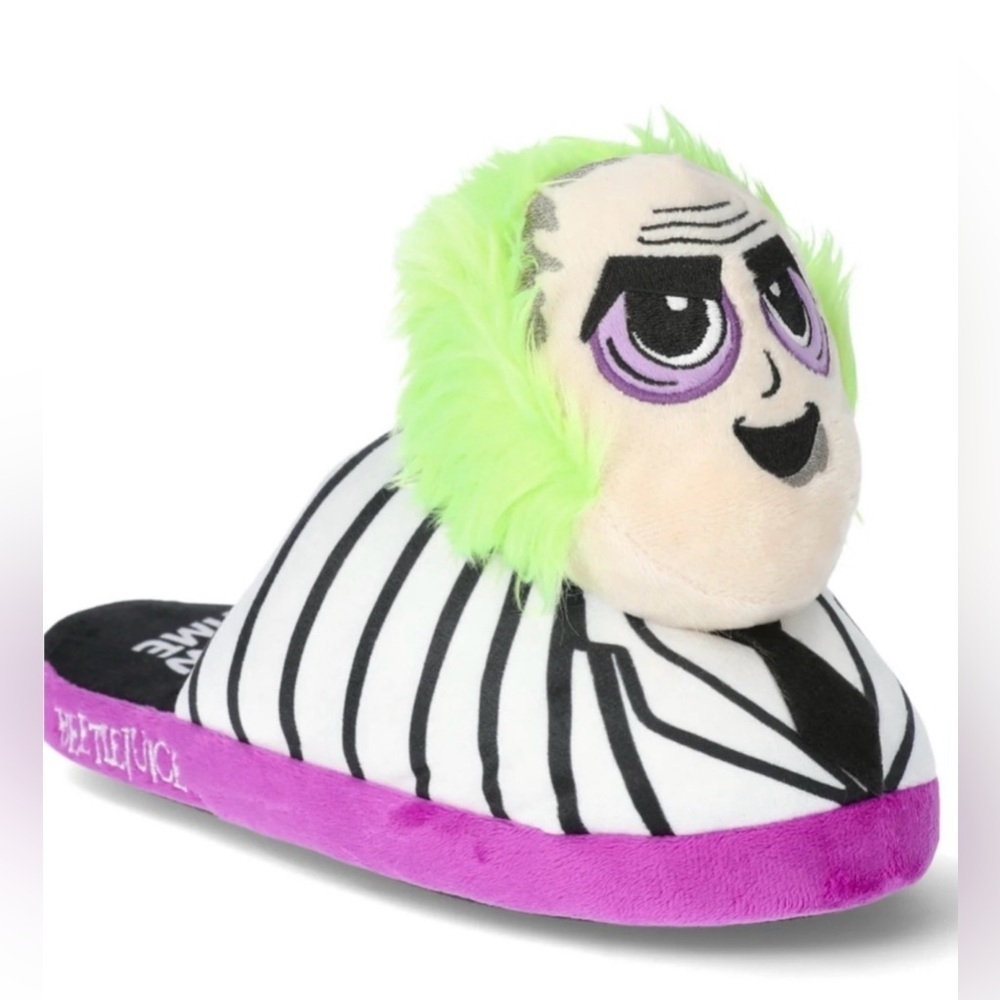 Warner Bros. Character Slippers - Purple and Red Beetlejuice Women's Slippers - Picture 7 of 12